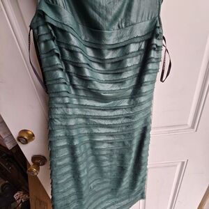 Andrew Marc Teal Asymmetrical Dress